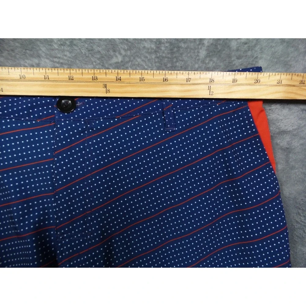 New England Patriots Shorts Mens Size 38 Blue Striped NFL Team Apparel Stretch